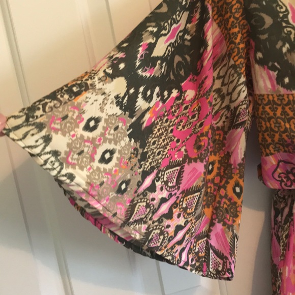 ELAN Shorts Romper with long wide sleeves, Sz M - Picture 5 of 8